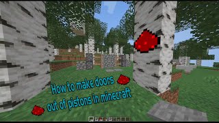 How to make doors out of pistons in minecraft - 1.20.4 version
