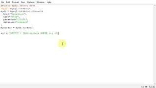 Python MySQL Select From Where