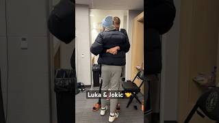 Luka & Jokic share a moment ahead of #NBAAllStarPractice presented by ​⁠