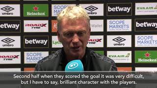 'Showed brilliant character' - Moyes after West Ham draw 1-1 against City