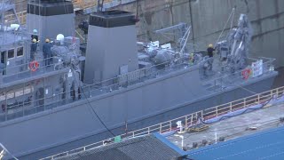 掃海艇「なおしま」、「みやじま」自衛艦旗掲揚　令和3年12月9日