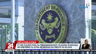 P1,000 tulong para sa pinakamahihirap, planong ipamahagi ng gobyerno sa gitna ng mataas... | 24 Oras