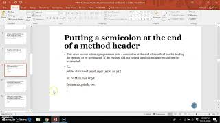 Common Errors for Chapter 4 and 5 Part 1