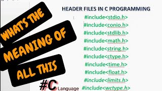 C Programming Tutorial (Beginners) | Header Files In C Language