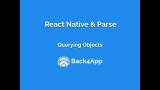 React Native Parse - Querying Objects