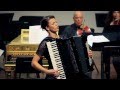 Ksenija Sidorova, accordion performs Bach D minor piano concerto - 2 min clip