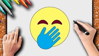 HOW TO DRAW A FUNNY EMOJI? DRAW AN EMOTICON STEP BY STEP – EASY DRAWING