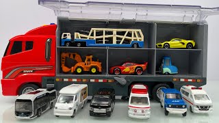 【トミカ】はたらくくるまのミニカーを開封してコンボイへ収納します☆｜unbox the Tomica miniature cars and store them in the convoy！