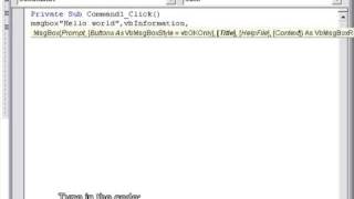 Tutorial visual basic 6.0: Tut 1 Msgbox
