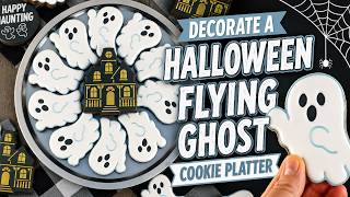 How to Decorate a Halloween Flying Ghost Cookie Platter