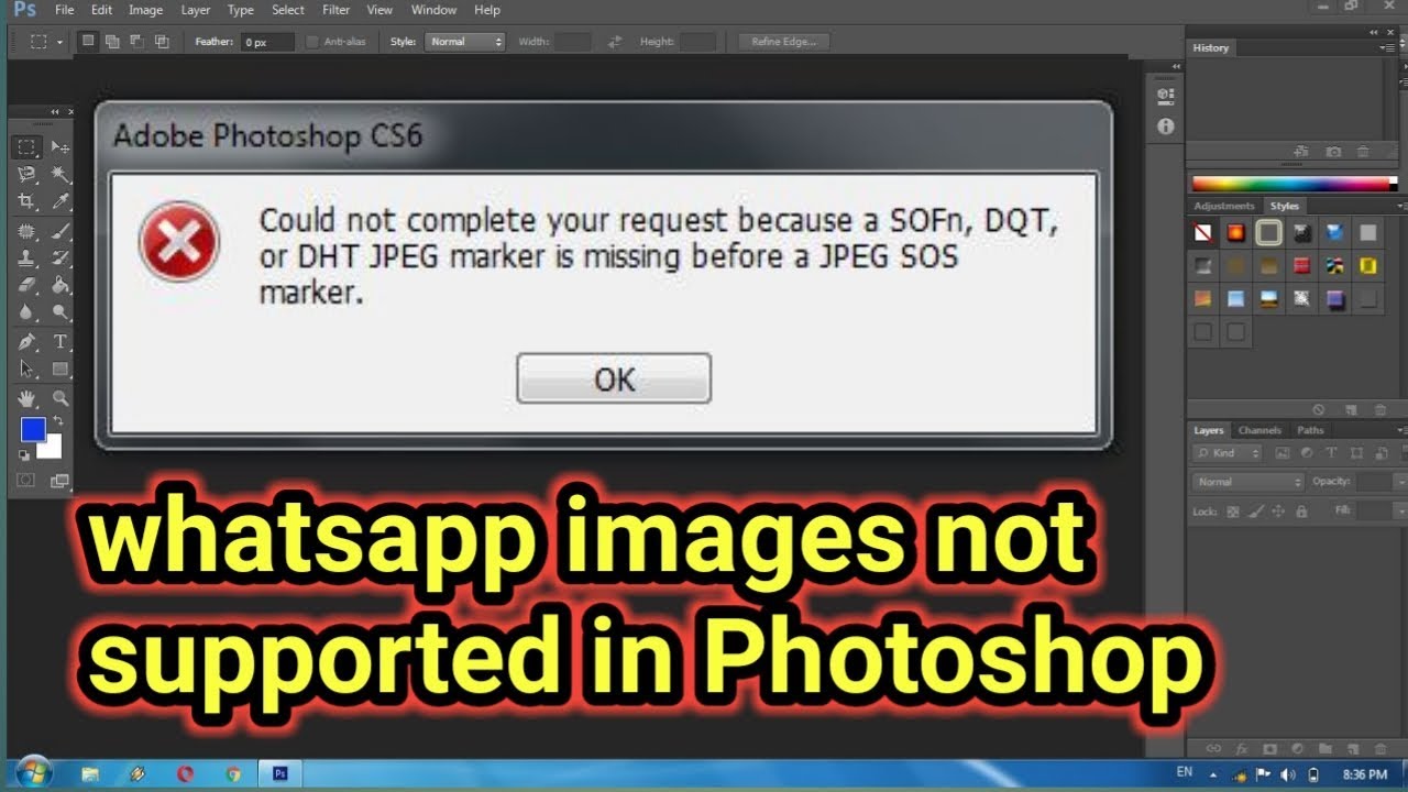 Could not complete your request because a Sofn, DQT, or DHT jpeg Marker is missing before a jpeg SOS Marker.. Перед маркером jpeg SOS отсутствует маркер Sofn DQT или DHT jpeg.