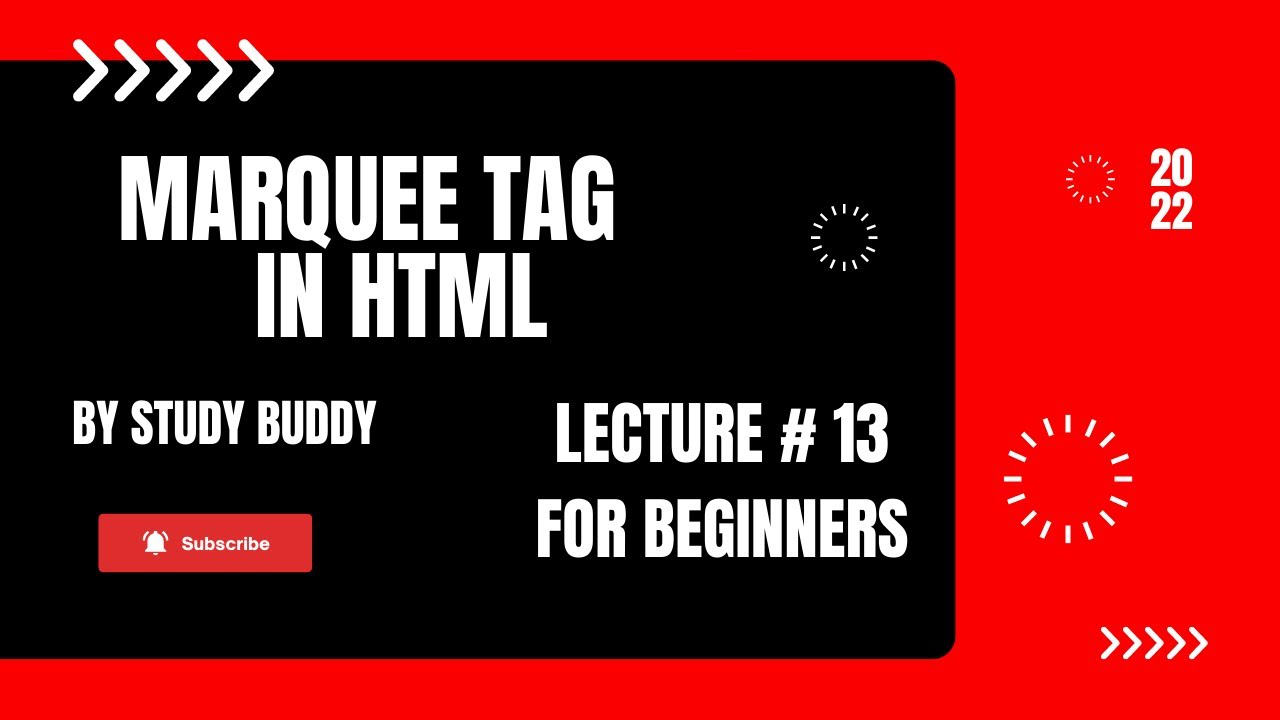 How To Move Your Text Using Marquee Tag In HTML - YouTube