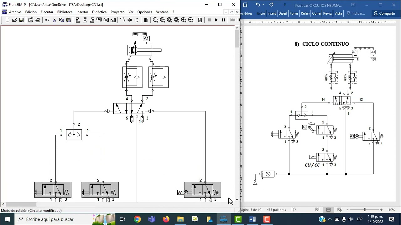 CICLO CONTINUO CIRCUITO NEUMÁTICO - YouTube