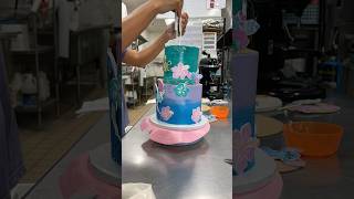 CUTE STITCH CAKE IN THE MAKING #cake #howto #stitch #easy #learn #tips #decorating #art #artist