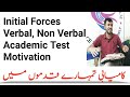 Initial Forces Verbal, Non Verbal, Academic Test Motivation  | Sir waqar Waheed Initial Test Tips