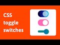 Code toggle switches with HTML and CSS