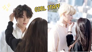 BTS with Staff Girl | 스태프 걸과 함께하는 방탄소년단