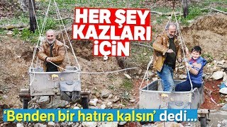 Kazları İçin Derenin Üstüne Teleferik Kurdu