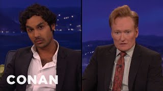 Kunal Nayyar & Conan Compare Mirror Faces | CONAN on TBS