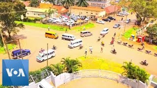 Busy Intersection With No Traffic Lights in Kampala, Uganda