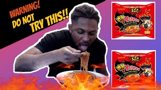 DEADLY NUCLEAR FIRE NOODLES CHALLENGE! SAMYANG 2X SPICY | London Food Challenges