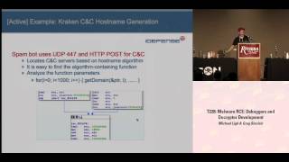 DEF CON 16 - Michael Ligh \u0026 Greg Sinclair: Malware RCE: Debuggers and Decryptor Development