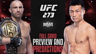 UFC 273: Volkanovski vs. The Korean Zombie FULL CARD Predictions
