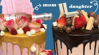 [생일케이크마스터] 핑크 골드 케이크와 딸기 초코케이크 / Pink Gold Drip &Chocolate Strawberry Cake / 멜버른 파티쉐 / 초콜릿 드립 /