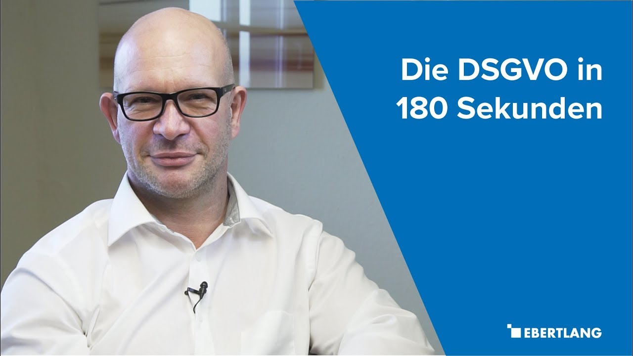 Die DSGVO In 180 Sekunden - YouTube