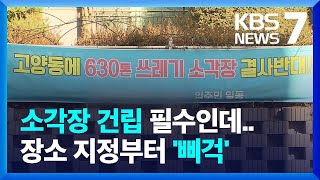 주민 반대로 입지 발표도 못 해…광역소각장 건립도 '불투명' / KBS  2025.01.17.