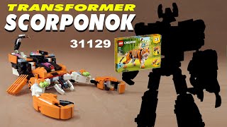 Tutorial: Transformer Scorponok / Scorpion using LEGO Creator 31129 :Majestic Tiger