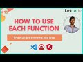 How to use each function | Protractor Tutorial| | LetCode