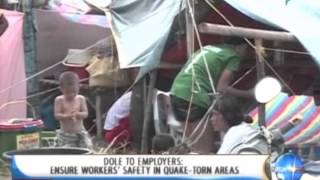 [NewsLife] DOLE to employers: Ensure workers' safety in quake-torn areas || Oct. 23, '13