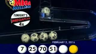 2016 02 02 Mega Millions Numbers and draw results