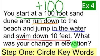 Add and Subtract Integers Word Problems