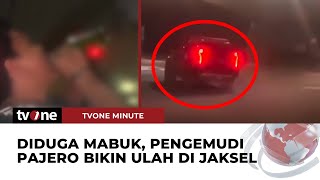 Bikin Geram! Pengemudi Pajero Diduga Mabuk Buang Botol Miras di Tengah Jalan | tvOne Minute