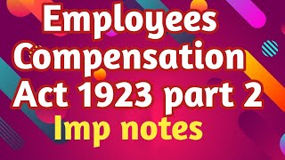 Employees compensation act 1923 full lecture tamil part 2 | workmen compensation | Labour law lesson