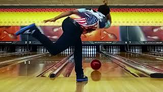 Bowling Two Handed Practice On Twister Pins (179 game)