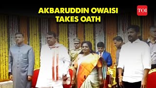 Watch: Akbaruddin Owaisi takes oath as pro-tem speaker of Telangana State Legislative Assembly