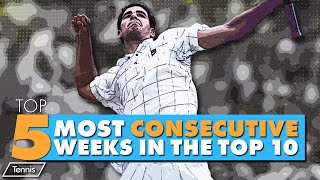 Top 5: Most Consecutive Weeks in ATP Top 10