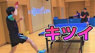 【超守備】拾い続けるカットマンVSぐっちぃ【卓球知恵袋】Table Tennis