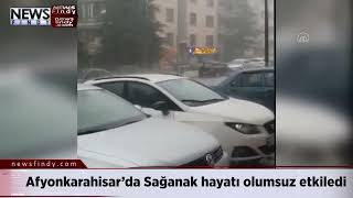 Afyonkarahisar’da Sağanak hayatı olumsuz etkiledi