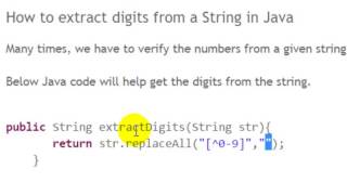 How to extract digits from String in Java