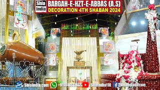 Bargah e Hazrat e Abbas (A.S) Decoration | 4th Shaban 2024 | Hyderabad, India @ShiaIndia.com.