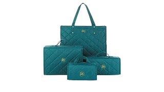 JOY 4piece Quilted Better Beauty Case Set w/RFID Big Sho...