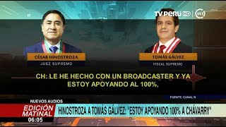 César Hinostroza a fiscal Tomás Gálvez: “Estoy apoyando 100% a Chávarry”