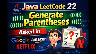 Java Interview Question | LeetCode 22 Generate Parentheses (Google, Amazon, Netflix)