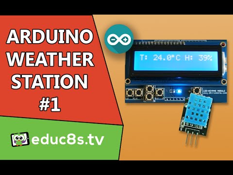 Arduino Project Temperature and Humidity Monitor Tutorial with DHT11 or DHT22 Sensor LCD Shield.