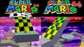 Mario 64 VS Mario 64 DS: Bowser In The Sky [TAS] Comparison