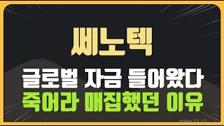 쎄노텍   50억큰손 입성 !! 혹시 매도하세요!? 3연상은 충분한 황금재료가 눈에 뻔히보이잖아요!